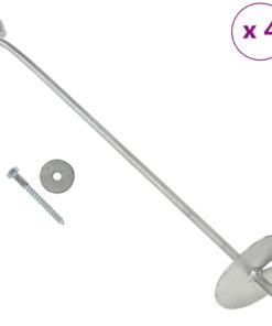 vidaXL Grondankers 4 st 10x60 cm gegalvaniseerd metaal