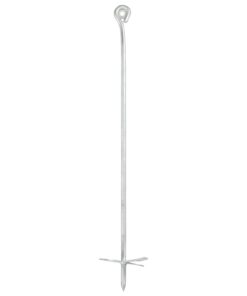 vidaXL Grondankers 6 st 10x60 cm gegalvaniseerd metaal