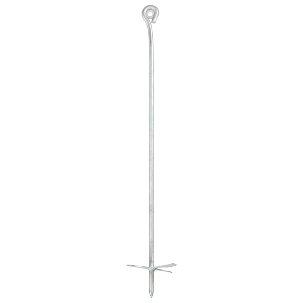 vidaXL Grondankers 6 st 10x60 cm gegalvaniseerd metaal