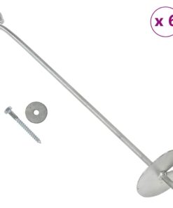 vidaXL Grondankers 6 st 10x60 cm gegalvaniseerd metaal