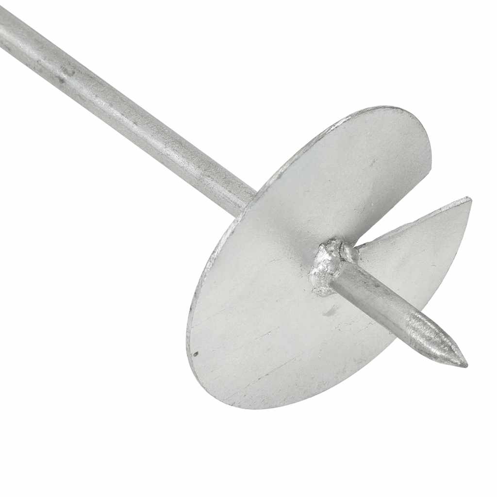 vidaXL Grondankers 6 st 10x60 cm gegalvaniseerd metaal - Afbeelding 4