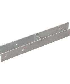 vidaXL Grondankers 6 st 7x6x60 cm gegalvaniseerd staal zilverkleurig