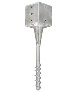 vidaXL Grondpinnen 2 st 12x12x56 cm gegalvaniseerd staal zilverkleurig