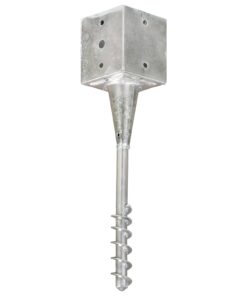 vidaXL Grondpinnen 6 st 12x12x56 cm gegalvaniseerd staal zilverkleurig