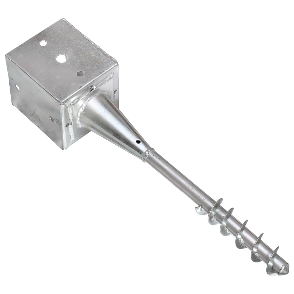 vidaXL Grondpinnen 6 st 12x12x56 cm gegalvaniseerd staal zilverkleurig - Afbeelding 4