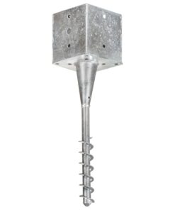 vidaXL Grondpinnen 6 st 14x14x58 cm gegalvaniseerd staal zilverkleurig