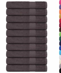 vidaXL Handdoeken FROGN 10 st 100x200 cm 360 g/m² antraciet