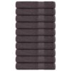 vidaXL Handdoeken FROGN 10 st 100x200 cm 360 g/m² antraciet