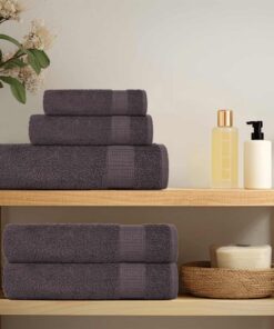 vidaXL Handdoeken FROGN 10 st 100x200 cm 360 g/m² antraciet