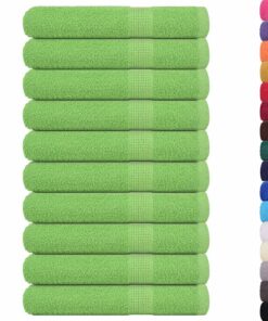 vidaXL Handdoeken FROGN 10 st 100x200 cm 360 g/m² appelgroen