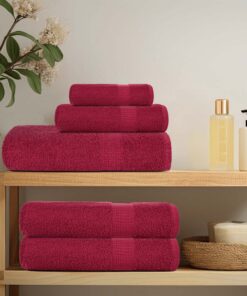 vidaXL Handdoeken FROGN 10 st 100x200 cm 360 g/m² bordeaux