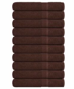 vidaXL Handdoeken FROGN 10 st 100x200 cm 360 g/m² bruin