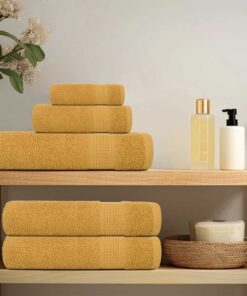 vidaXL Handdoeken FROGN 10 st 100x200 cm 360 g/m² goud