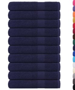 vidaXL Handdoeken FROGN 10 st 100x200 cm 360 g/m² marineblauw