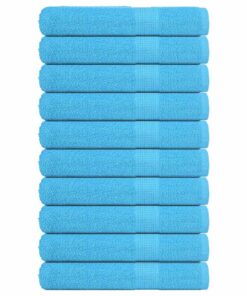 vidaXL Handdoeken FROGN 10 st 100x200 cm 360 g/m² turquoise