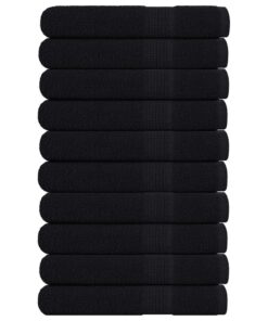 vidaXL Handdoeken FROGN 10 st 100x200 cm 360 g/m² zwart