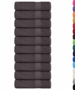vidaXL Handdoeken FROGN 10 st 50x100 cm 360 g/m² antraciet
