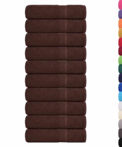 vidaXL Handdoeken FROGN 10 st 50x100 cm 360 g/m² bruin