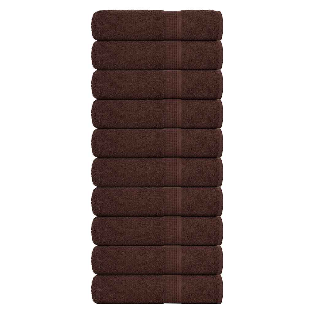 vidaXL Handdoeken FROGN 10 st 50x100 cm 360 g/m² bruin