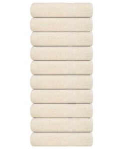 vidaXL Handdoeken FROGN 10 st 50x100 cm 360 g/m² crème