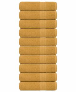 vidaXL Handdoeken FROGN 10 st 50x100 cm 360 g/m² goud