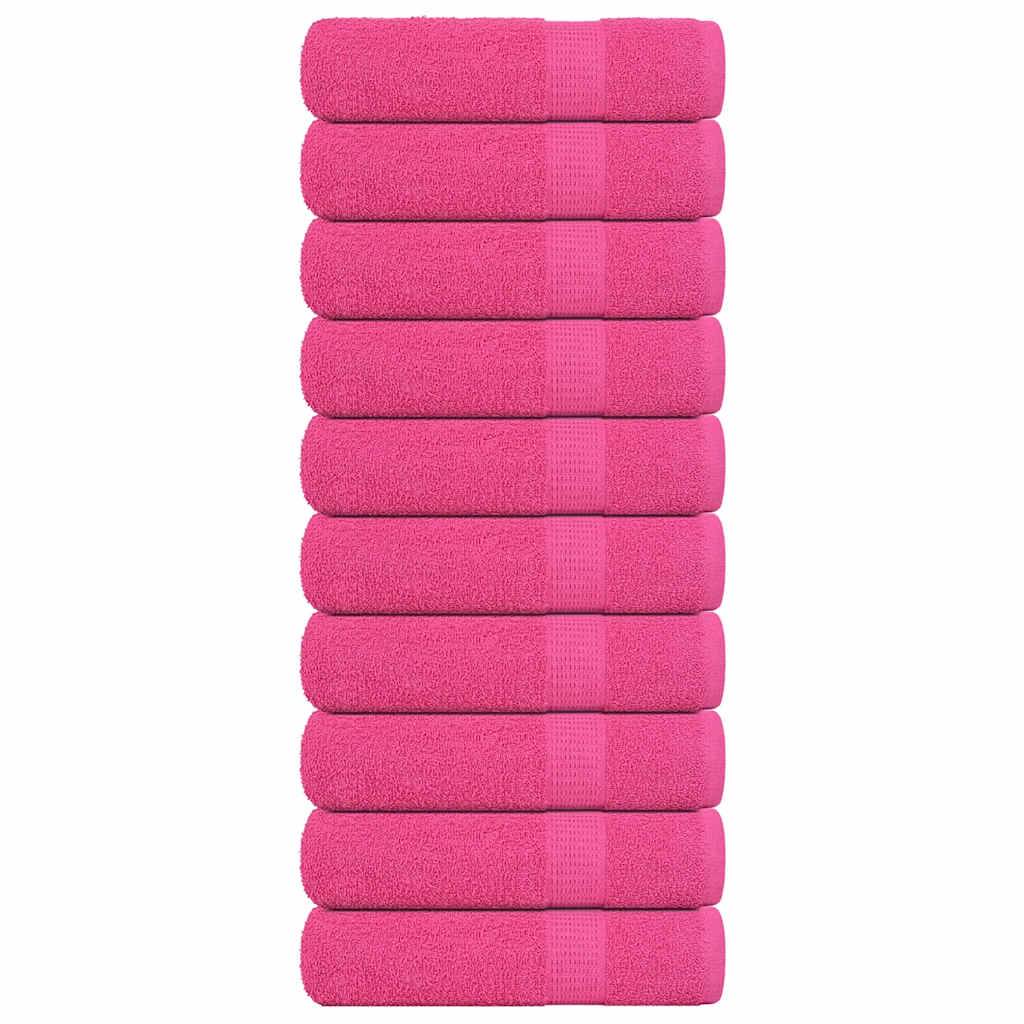 vidaXL Handdoeken FROGN 10 st 50x100 cm 360 g/m² roze