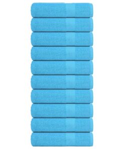 vidaXL Handdoeken FROGN 10 st 50x100 cm 360 g/m² turquoise