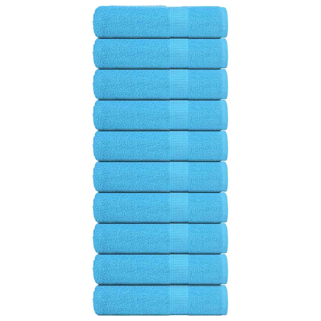 vidaXL Handdoeken FROGN 10 st 50x100 cm 360 g/m² turquoise