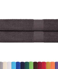 vidaXL Handdoeken FROGN 2 st 100x200 cm 360 g/m² antraciet