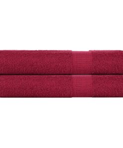 vidaXL Handdoeken FROGN 2 st 100x200 cm 360 g/m² bordeaux