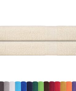 vidaXL Handdoeken FROGN 2 st 100x200 cm 360 g/m² crème