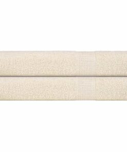 vidaXL Handdoeken FROGN 2 st 100x200 cm 360 g/m² crème