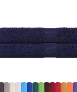 vidaXL Handdoeken FROGN 2 st 100x200 cm 360 g/m² marineblauw