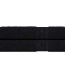 vidaXL Handdoeken FROGN 2 st 100x200 cm 360 g/m² zwart