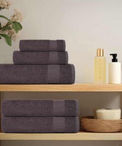 vidaXL Handdoeken FROGN 2 st 50x100 cm 360 g/m² antraciet