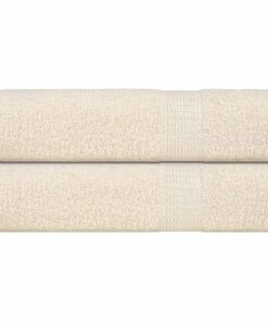 vidaXL Handdoeken FROGN 2 st 50x100 cm 360 g/m² crème
