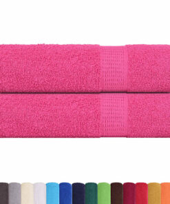 vidaXL Handdoeken FROGN 2 st 50x100 cm 360 g/m² roze