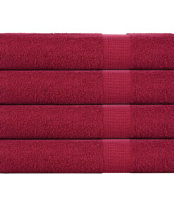 vidaXL Handdoeken FROGN 4 st 100x200 cm 360 g/m² bordeaux