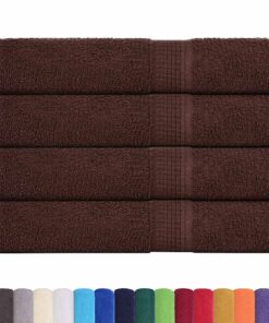 vidaXL Handdoeken FROGN 4 st 100x200 cm 360 g/m² bruin