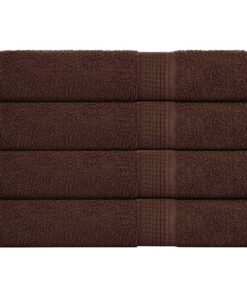 vidaXL Handdoeken FROGN 4 st 100x200 cm 360 g/m² bruin