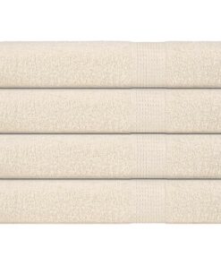 vidaXL Handdoeken FROGN 4 st 100x200 cm 360 g/m² crème
