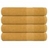 vidaXL Handdoeken FROGN 4 st 100x200 cm 360 g/m² goud