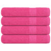 vidaXL Handdoeken FROGN 4 st 100x200 cm 360 g/m² roze