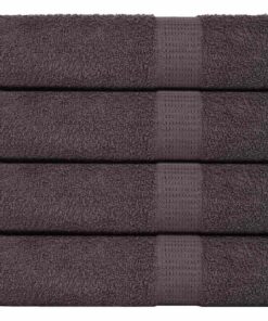 vidaXL Handdoeken FROGN 4 st 50x100 cm 360 g/m² antraciet