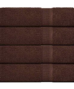 vidaXL Handdoeken FROGN 4 st 50x100 cm 360 g/m² bruin