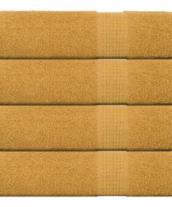 vidaXL Handdoeken FROGN 4 st 50x100 cm 360 g/m² goud