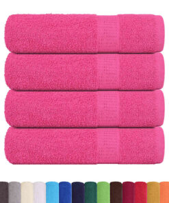 vidaXL Handdoeken FROGN 4 st 50x100 cm 360 g/m² roze