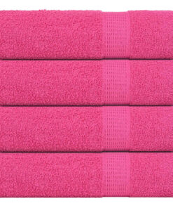 vidaXL Handdoeken FROGN 4 st 50x100 cm 360 g/m² roze