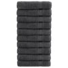 vidaXL Handdoeken SOLUND 10 st 600 g/m² 100x150 cm antracietkleur