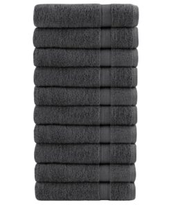 vidaXL Handdoeken SOLUND 10 st 600 g/m² 100x150 cm antracietkleur